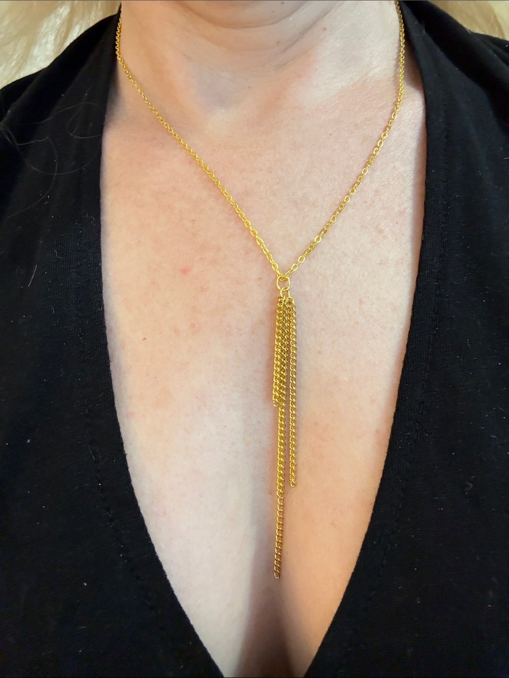 Hand-Crafted Gold Tassel Pendant Necklace - Women Jewelry